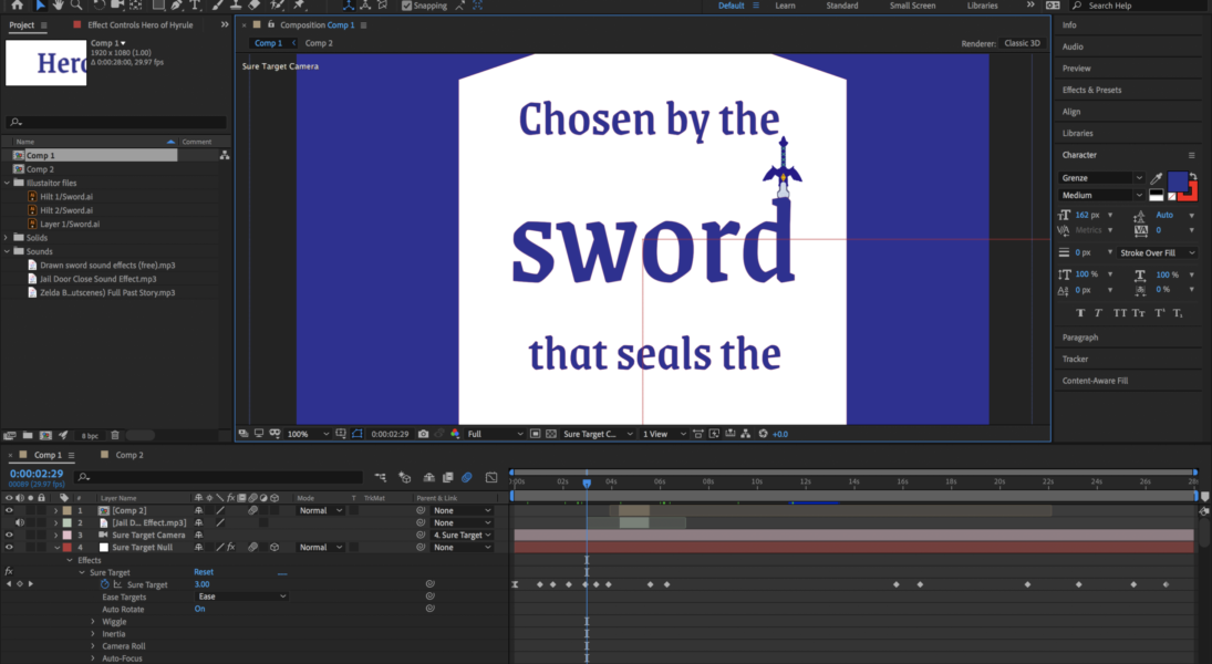 kinetic type after effects